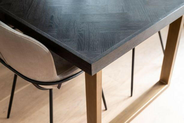 Dining table Blackbone brass 220.