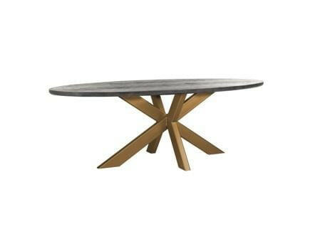 Dining table Blackbone brass Oval 230.