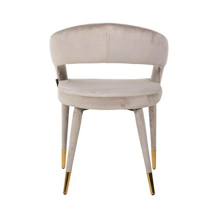 Arm chair Gia Khaki velvet Fire retardant.