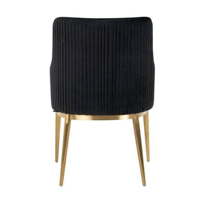 Chair Breeze Antracite Velvet / Brushed gold fire retardant.