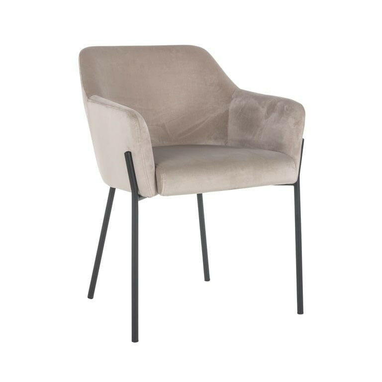 Chair Fay khaki velvet fire retardant.