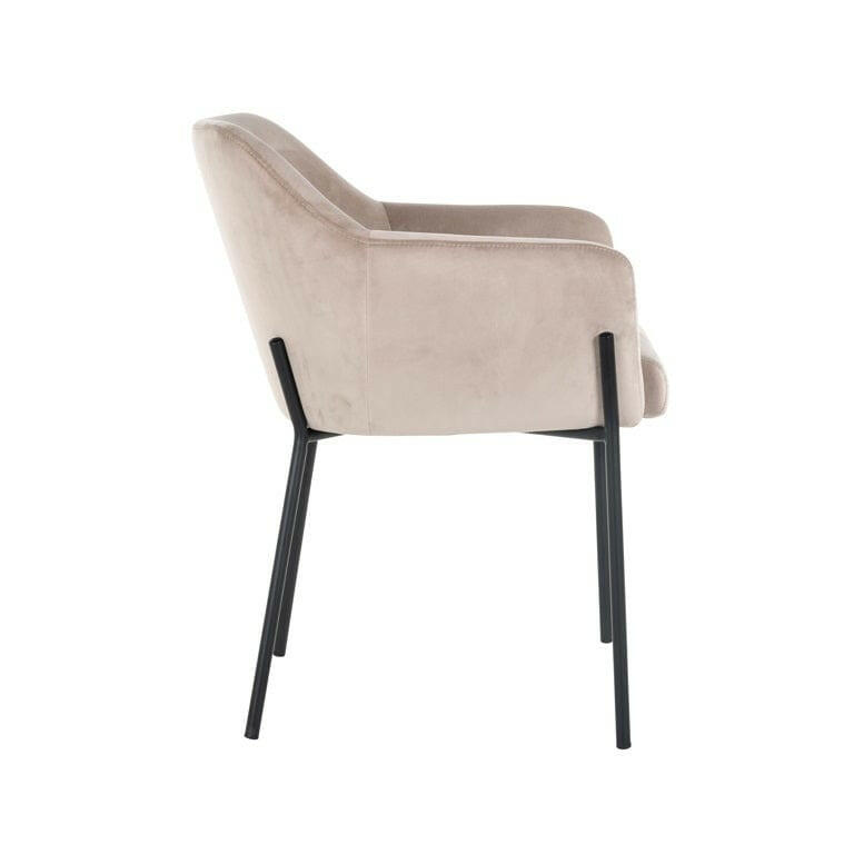 Chair Fay khaki velvet fire retardant.