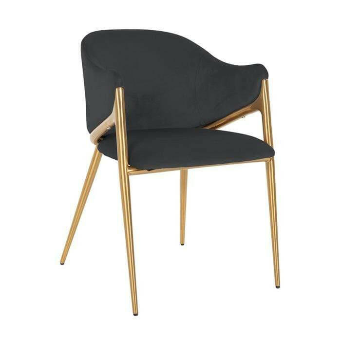 Chair Gwen antraciet velvet fire retardant.