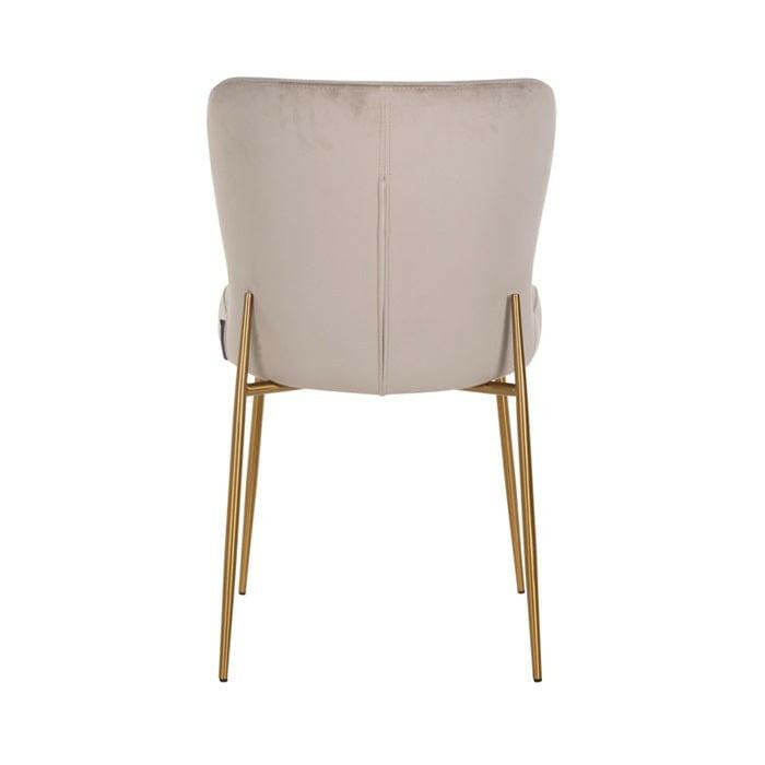 Chair Odessa khaki velvet / burshed gold fire retardant.