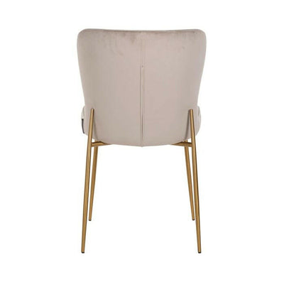 Richmond Interiors Living Chair Odessa khaki velvet / burshed gold fire retardant House of Isabella UK