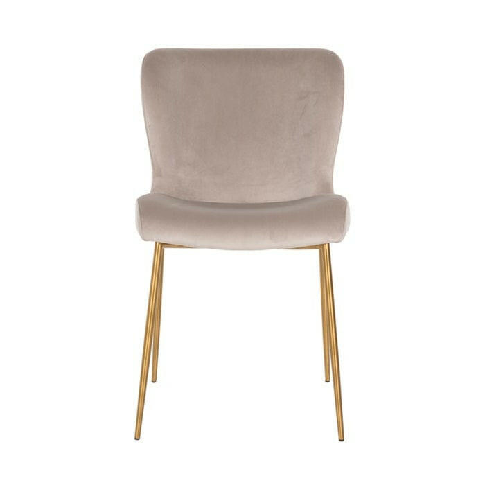 Chair Odessa khaki velvet / burshed gold fire retardant.