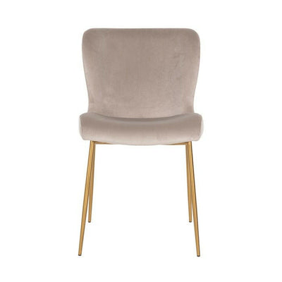 Richmond Interiors Living Chair Odessa khaki velvet / burshed gold fire retardant House of Isabella UK