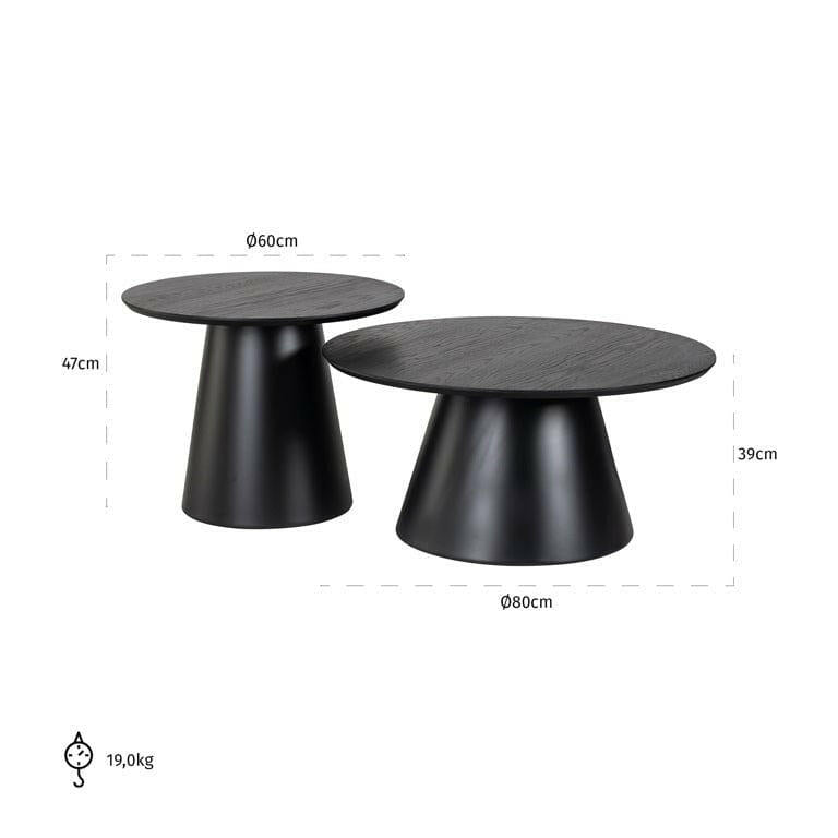 Coffee table Jazz set of 2.