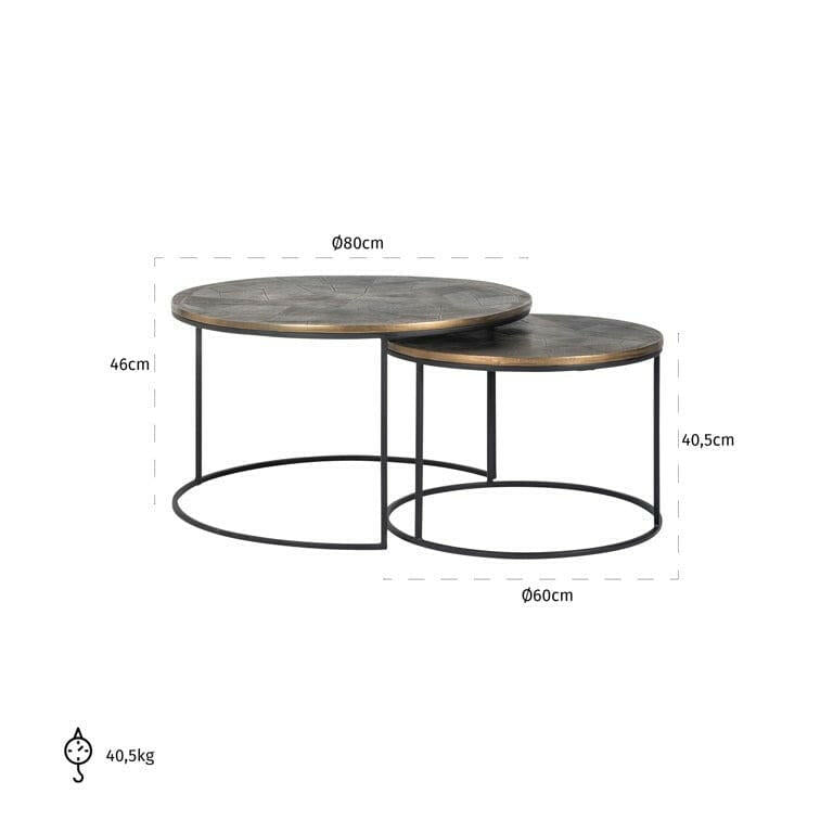 Coffee table Tulum set of 2.