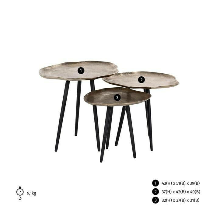 Coffee table Volenta set of 3.