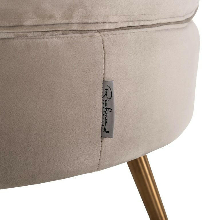 Easy chair Hazel khaki velvet fire retardant.