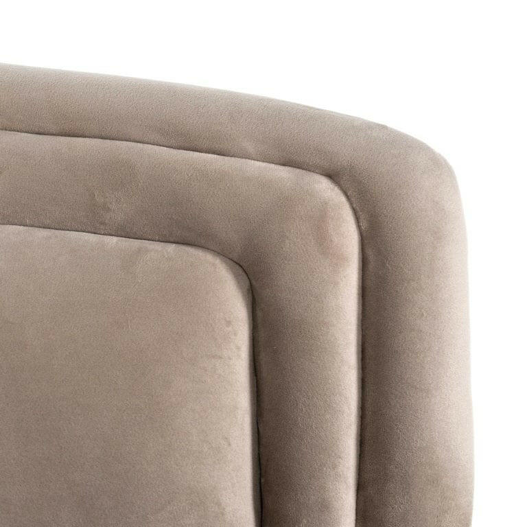 Easy chair Hazel khaki velvet fire retardant.