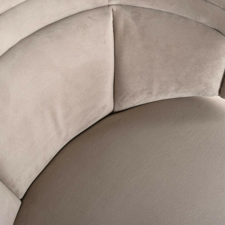 Easy chair Hazel khaki velvet fire retardant.