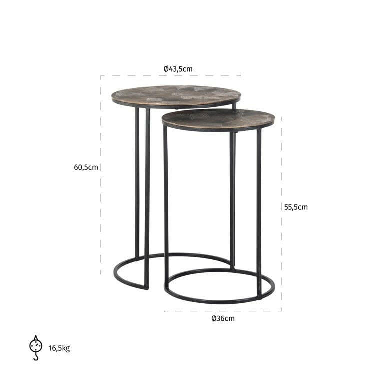 End table Tulum set of 2.