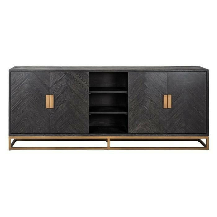 Sideboard Blackbone brass 4-doors.