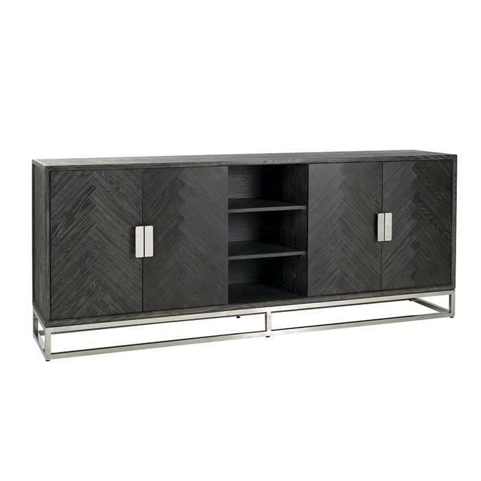 Sideboard Blackbone silver 4-doors.