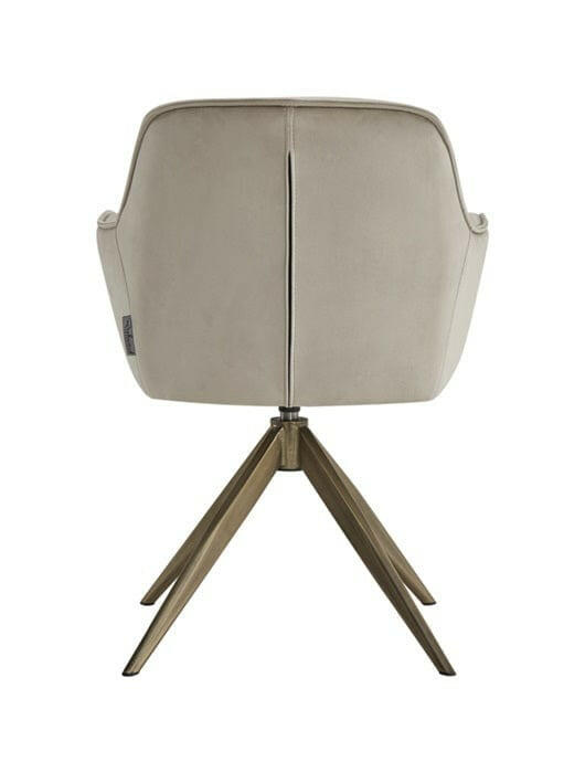 Swivel chair Aline khaki velvet fire retardant.
