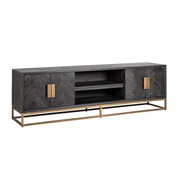 TV-Unit Blackbone brass 4-doors 200.