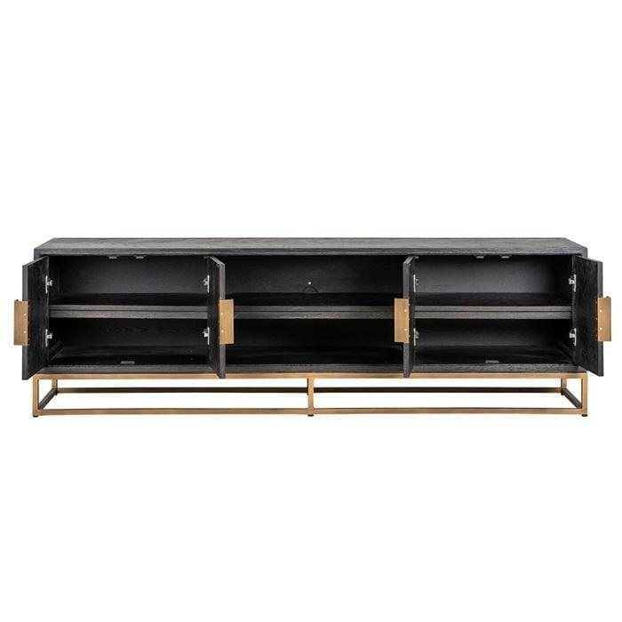 TV-Unit Blackbone brass 4-doors 200.