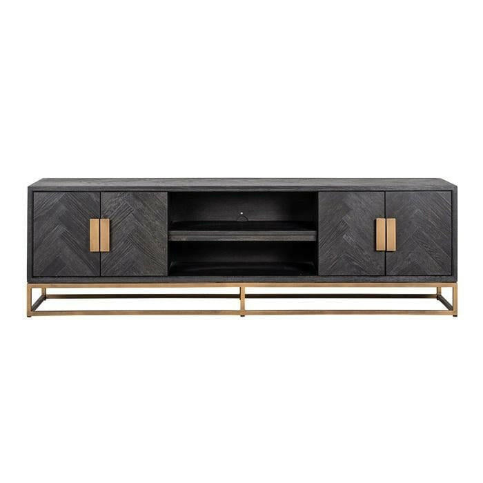 TV-Unit Blackbone brass 4-doors 200.