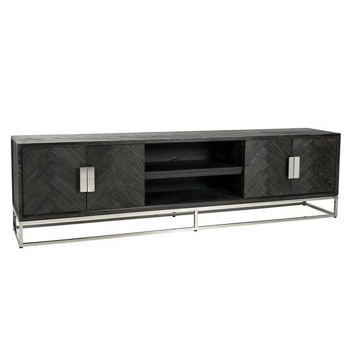 TV-Unit Blackbone silver 4-doors 220.