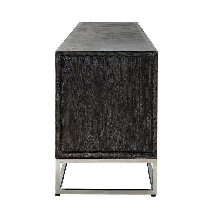 TV-Unit Blackbone silver 4-doors 220.