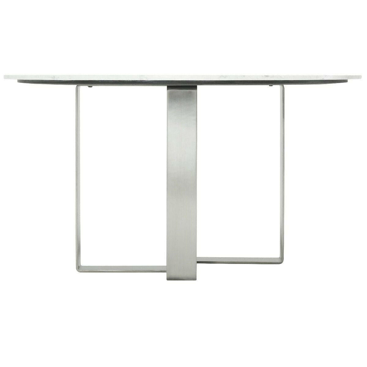 Ta Studio Round Marble Dining Table Adley in Gunmetal.