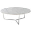 Ta Studio Large Round Coffee Table Fisher in Marble & Nickel.