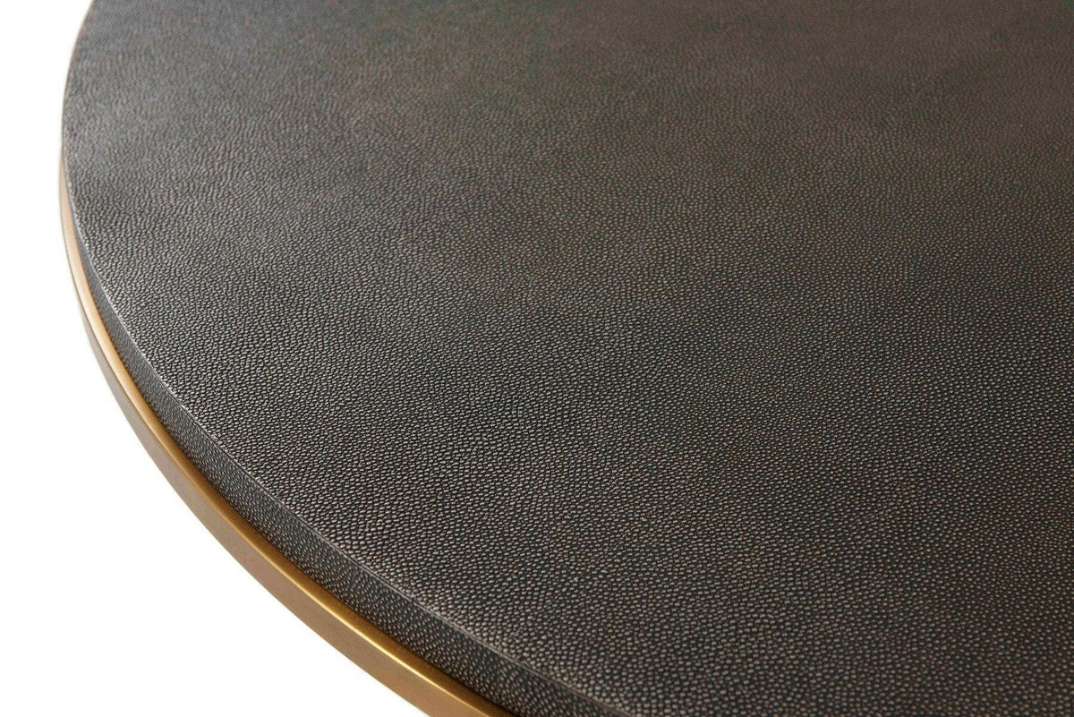 Ta Studio Large Round Coffee Table Fisher in Tempest Shagreen.