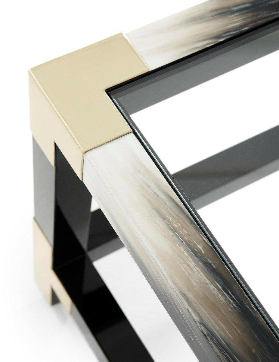 Theodore Alexander Cutting Edge Coffee Table in Black.