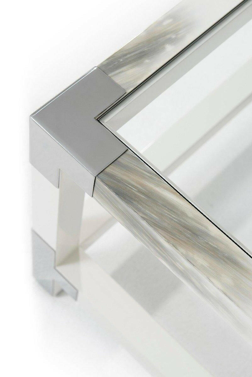Theodore Alexander Cutting Edge Coffee Table in White.