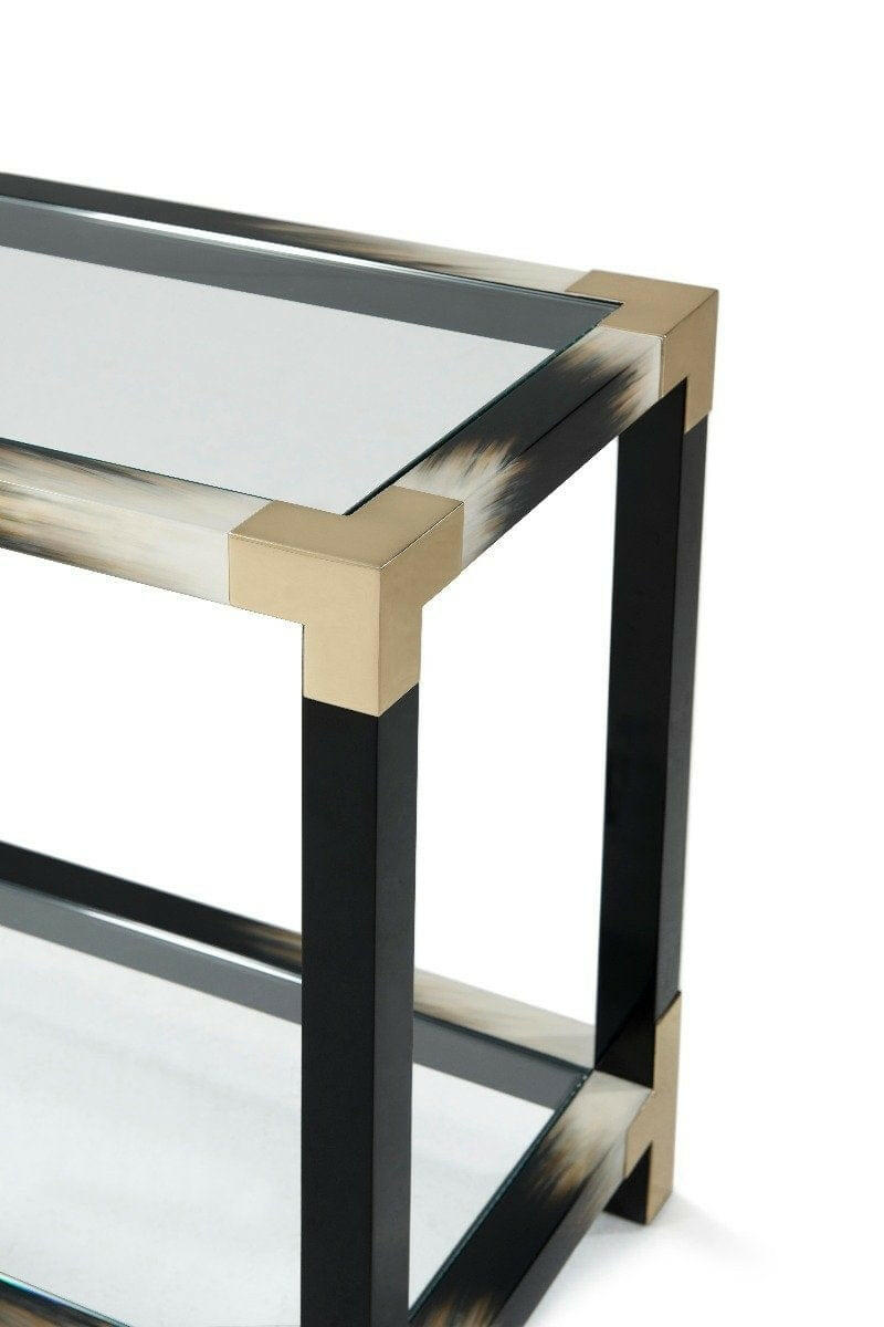 Theodore Alexander Cutting Edge Console Table in Black.