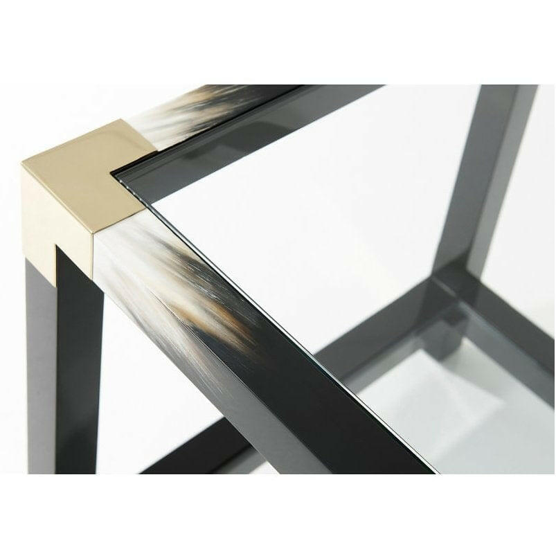 Theodore Alexander Cutting Edge Side Table in Black.