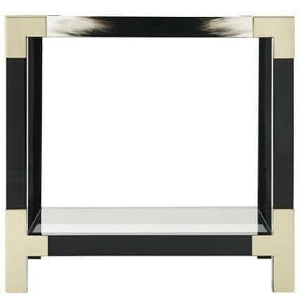 Theodore Alexander Cutting Edge Side Table in Black.