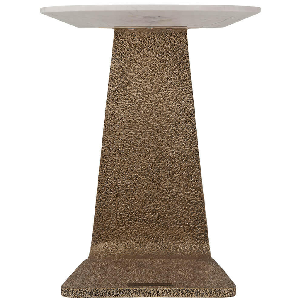 Theodore Alexander Grace Cantilever Accent Table in Marble.