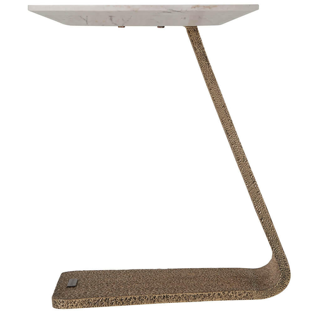 Theodore Alexander Grace Cantilever Accent Table in Marble.