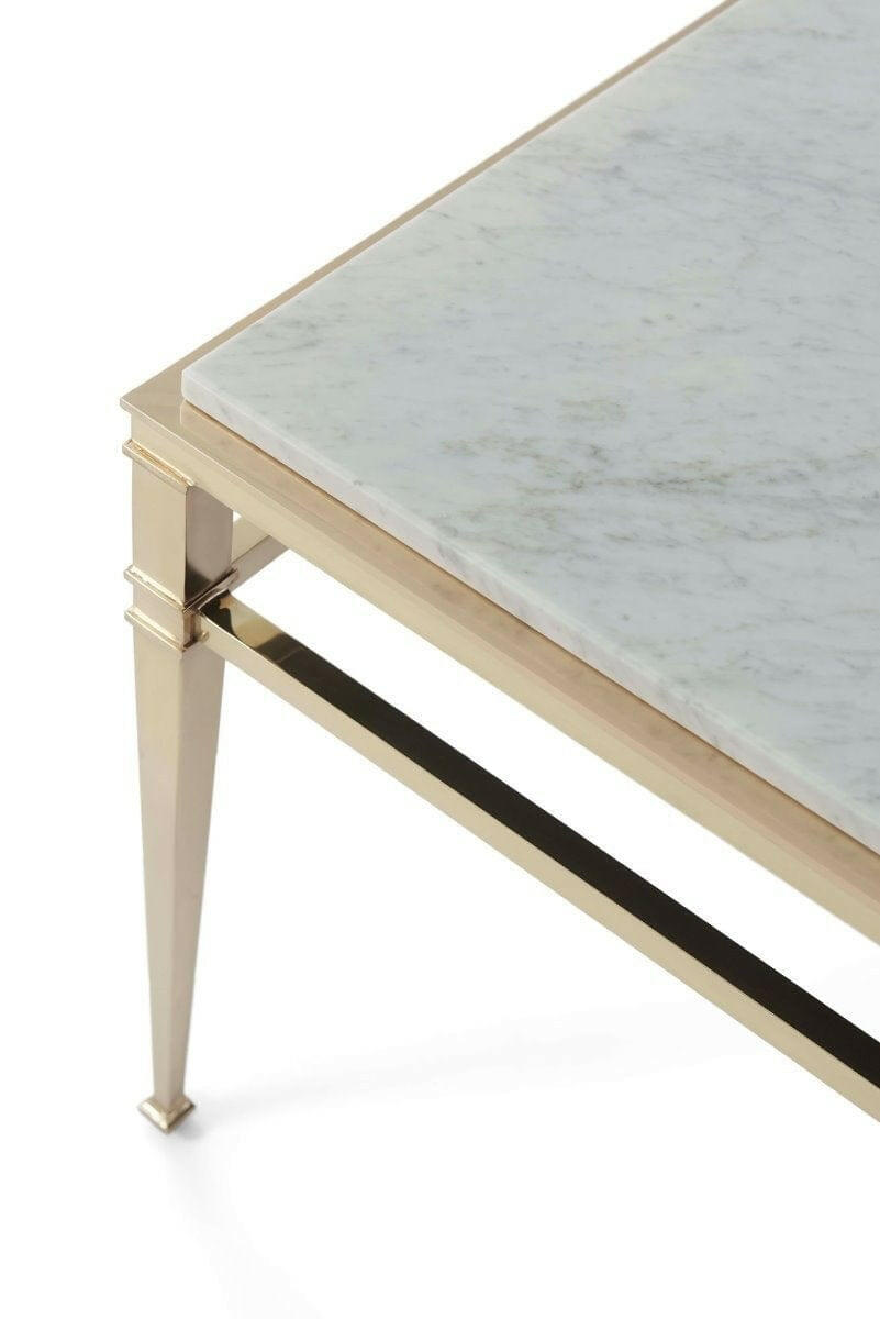 Theodore Alexander Side Table Annalynn in Marble.