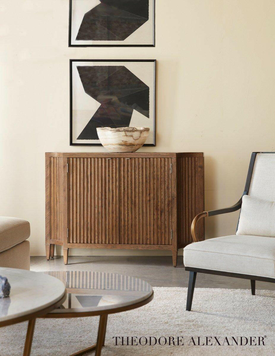 Theodore Alexander Yves Occasional Chair in Kendal Linen.