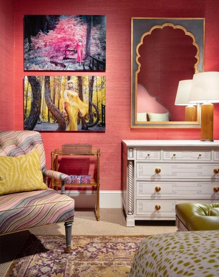 Theodore Alexander Wall Mirror Jaipur in Grey.