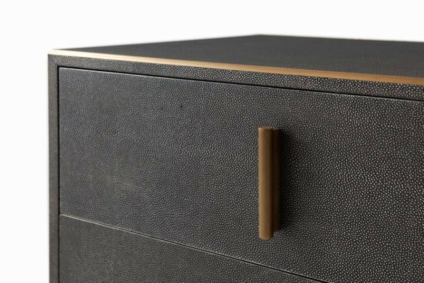 Ta Studio Bedside Table Blain in Tempest Shagreen.