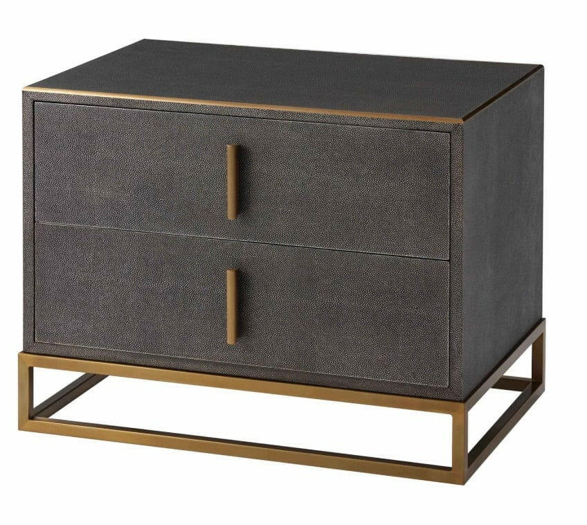 Ta Studio Bedside Table Blain in Tempest Shagreen.
