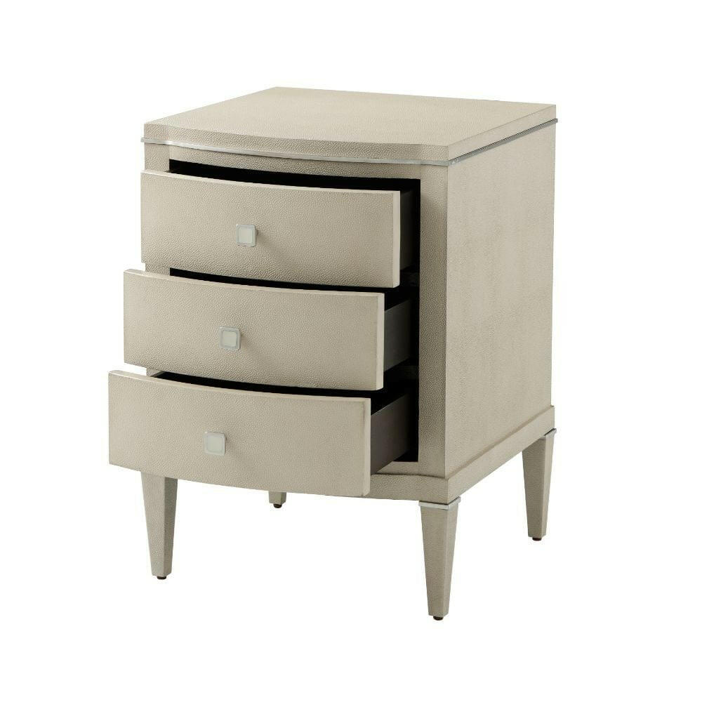 Ta Studio Overcast Shagreen Bedside Table.