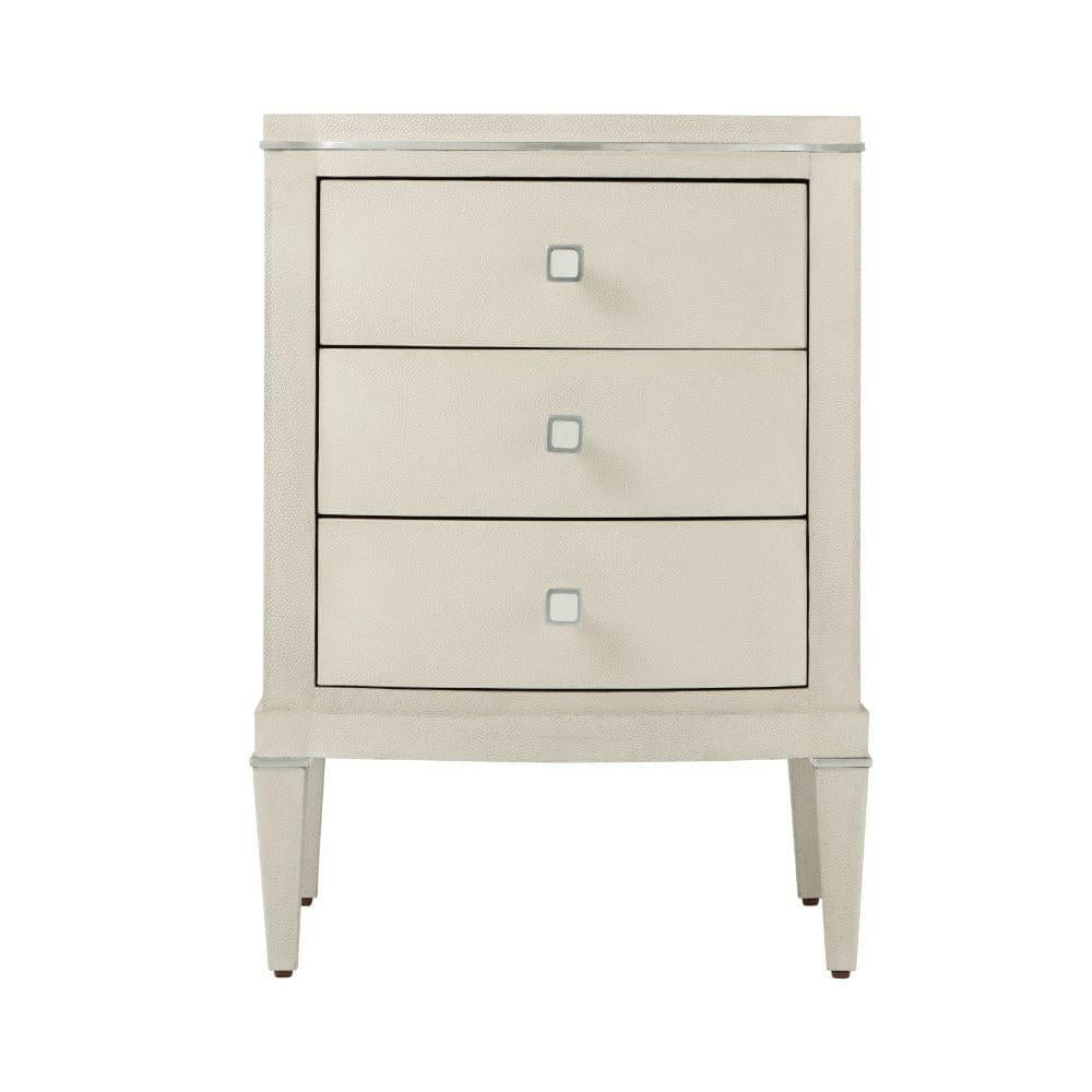 Ta Studio Overcast Shagreen Bedside Table.