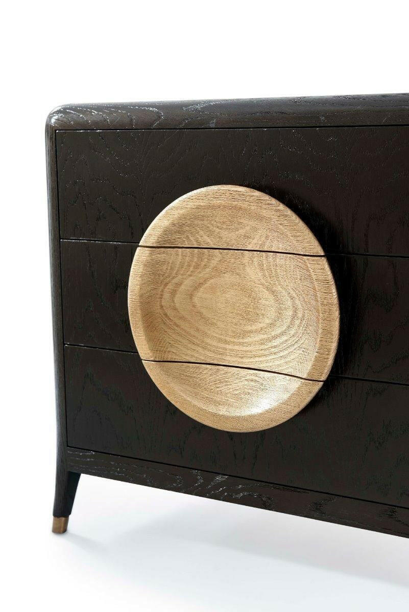 Theodore Alexander Collins Bedside Chest with Marble Top.