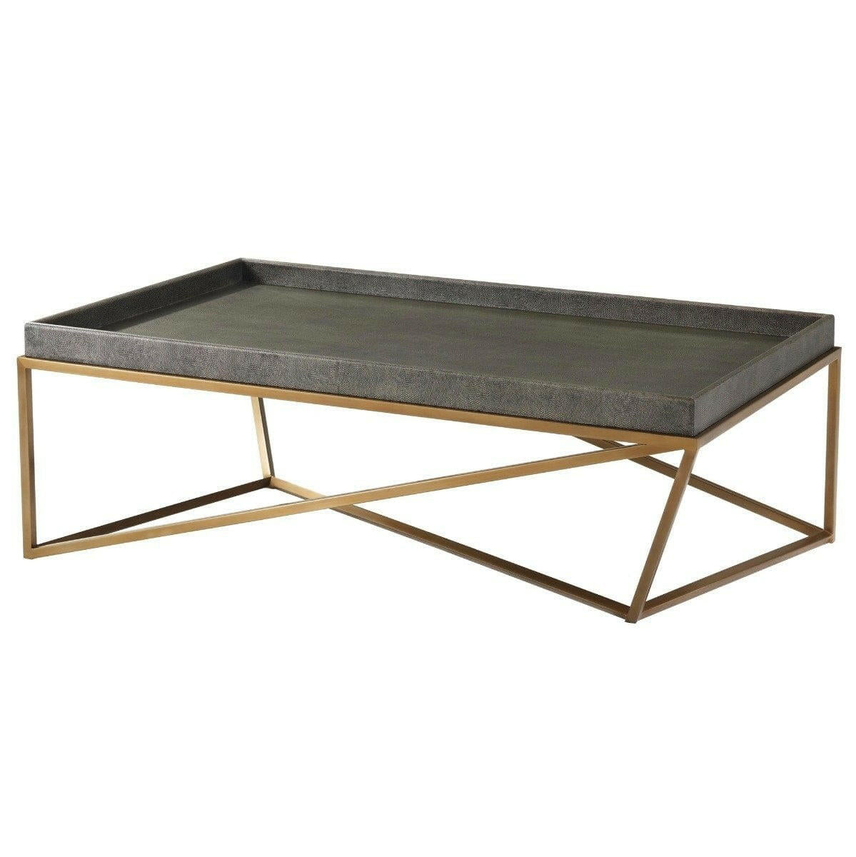 Ta Studio Tray Coffee Table Crazy X in Tempest.