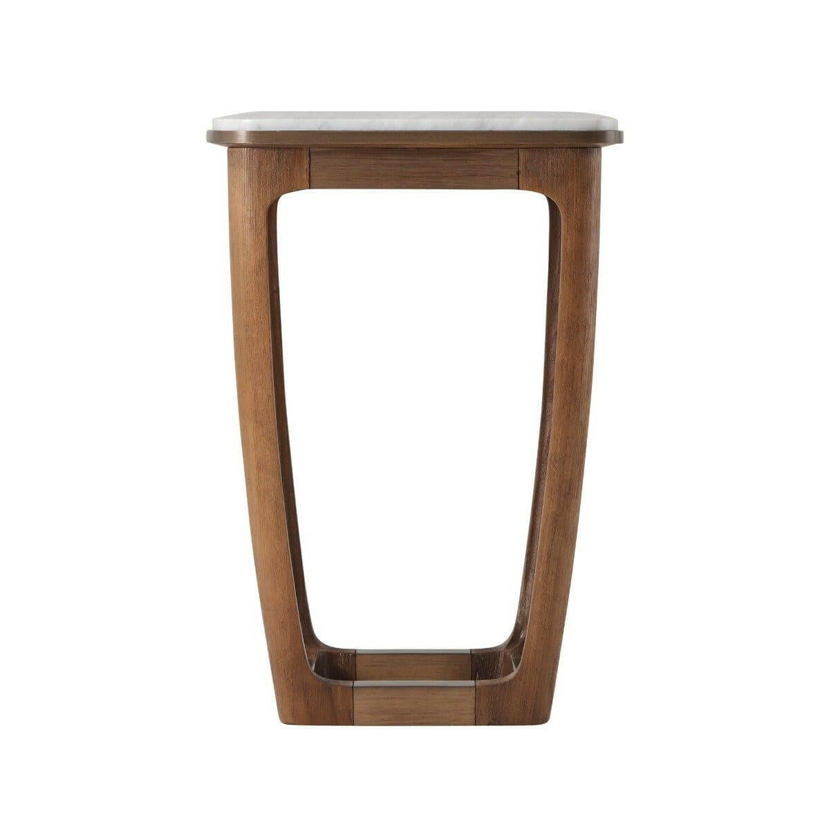 Theodore Alexander Converge Marble Accent Table in Caribbean Cask.
