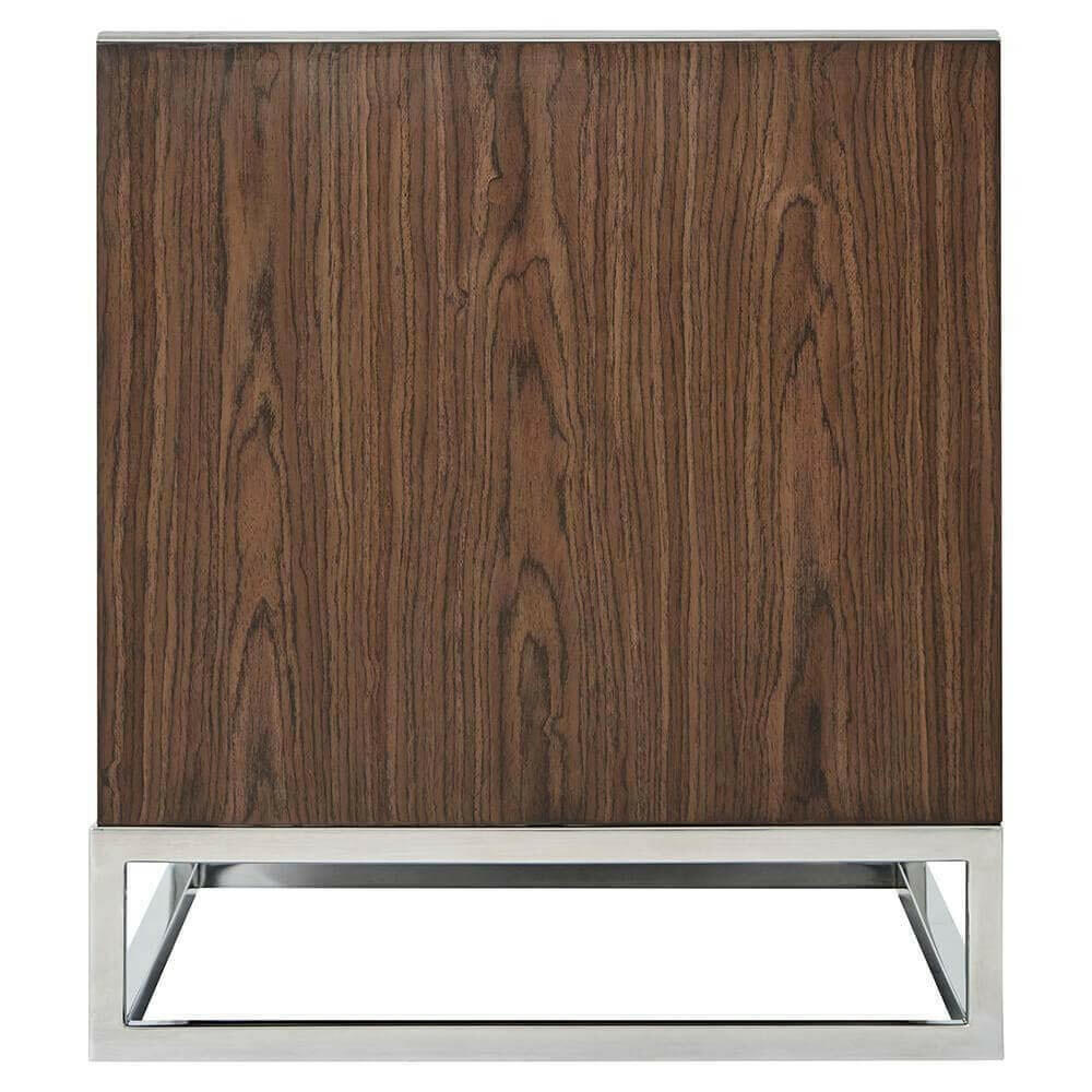 Ta Studio Bedside Table Blain in Macadamia & Nickel.