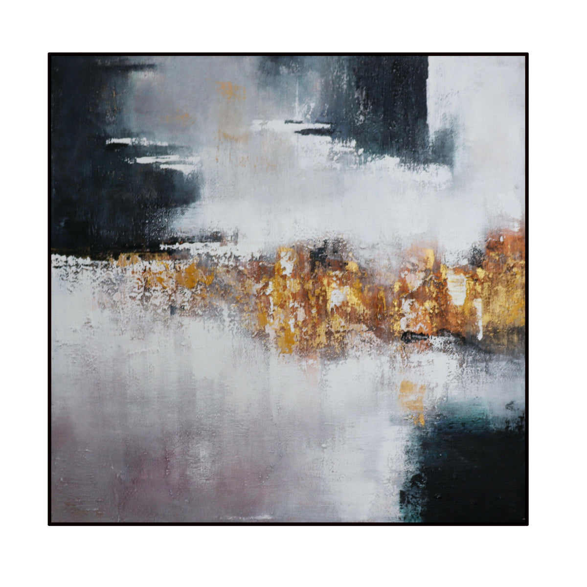 Gold Storm Oil Painting.