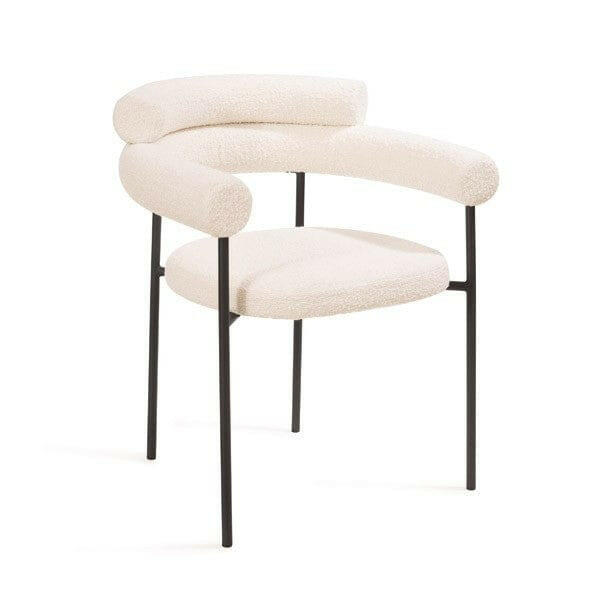 Alita Dining Chair - Chex Polar Bouclé.