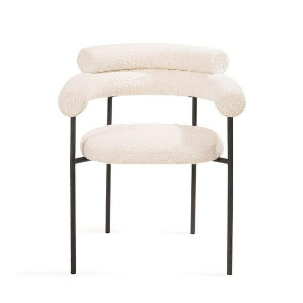 Alita Dining Chair - Chex Polar Bouclé.
